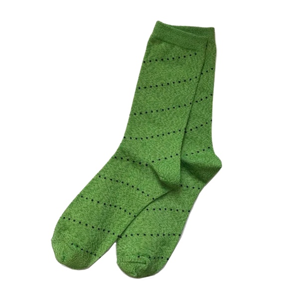 Dot Stripe Socks Green