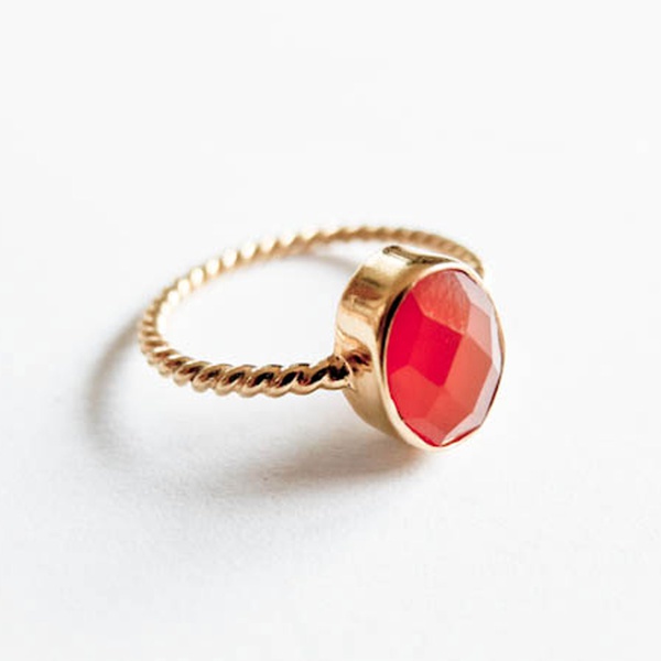 Karneol Orange Gold Ring