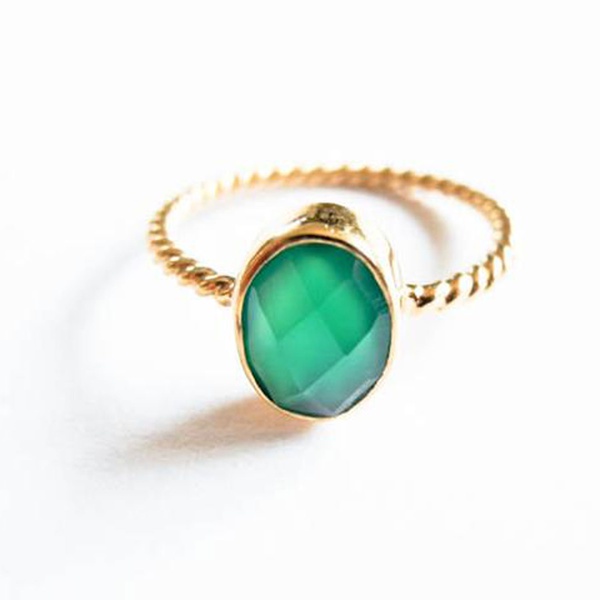 Ring Onyx Gold Green