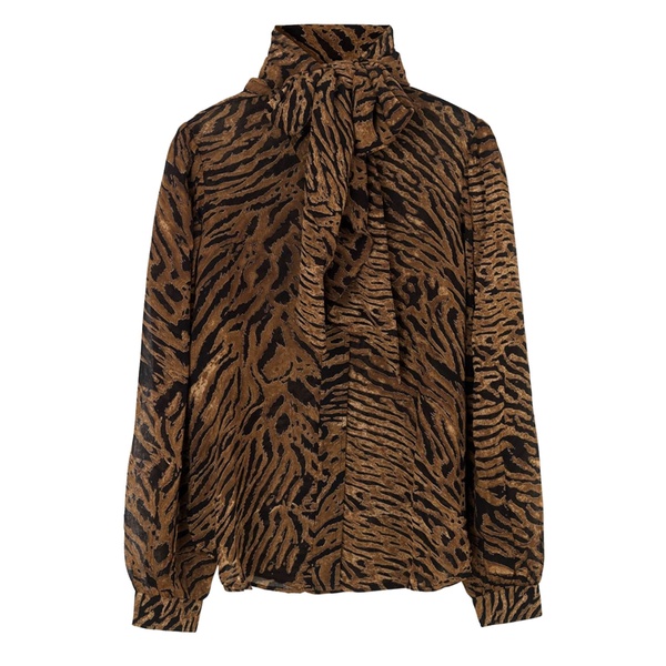 Bluse Printed Georgette Tiger