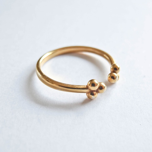 Ring PomPom Gold