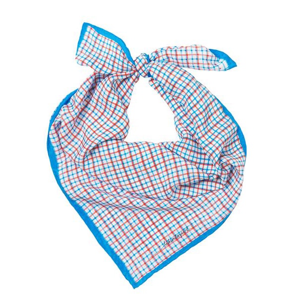 Schal Femi Karo Muster Blau-Rot-Weiss