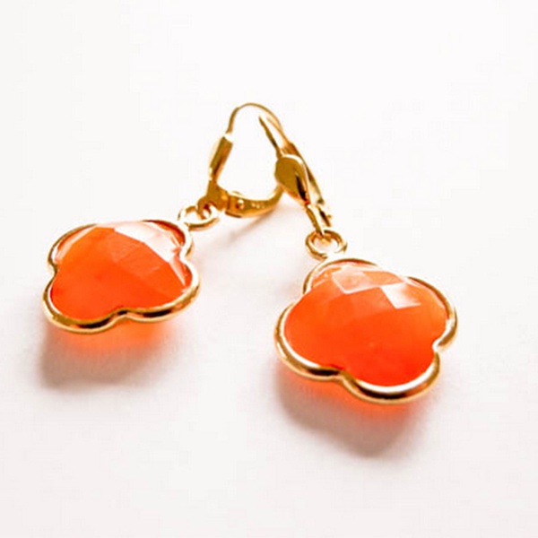 Ohrringe Gold Orange