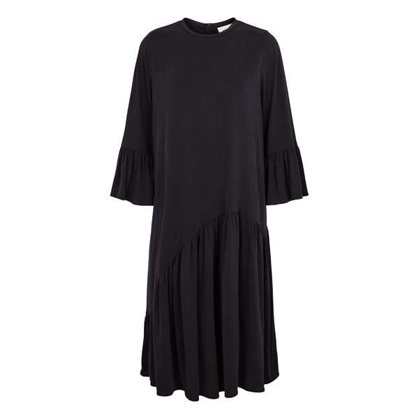 Celeste Ruffle Dress Black